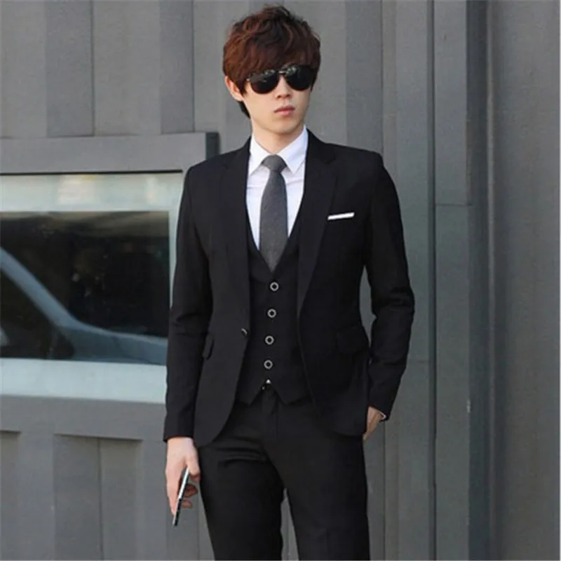 

(Jacket+Pant+Tie) fashion Men Wedding Suit Male Blazers Slim Fit Suits Men Costume Business Formal Party casual groomsman sets