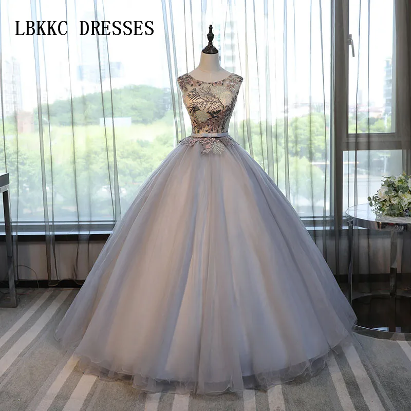 grey princess gown