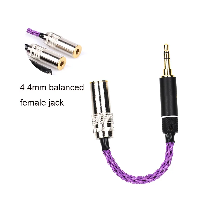 OKCSC HiFi Audio Cable 3.5mm 2.5mm 4.4mm Balanced Female Mum Adapter Cable to Male Output Dad for SONY Earphone Amplifier MP3