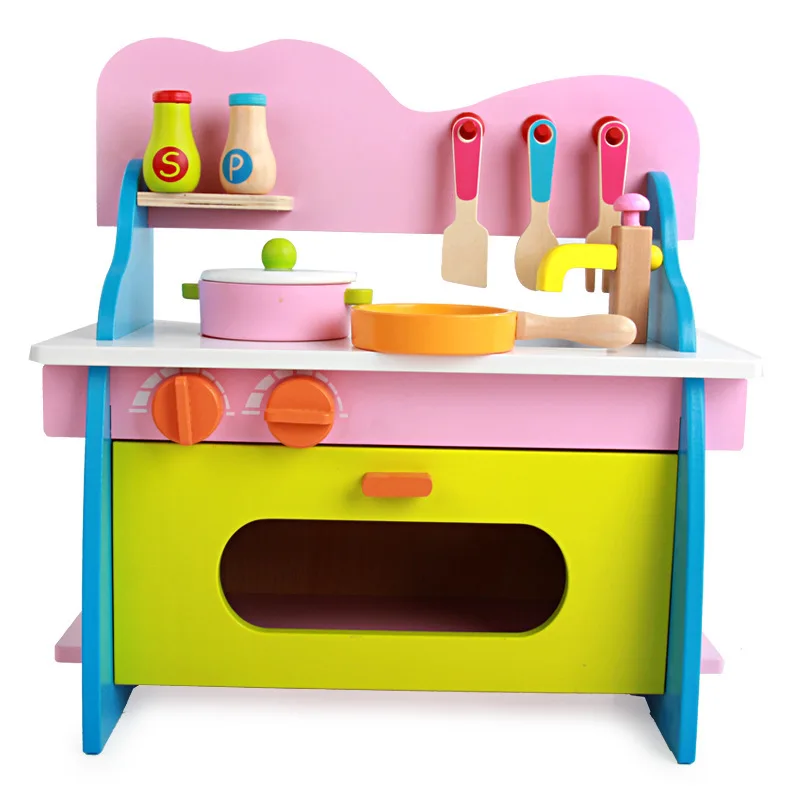 Младенческий Сияющий набор игрушечной посуды Деревянная Кухня Моделирование игрушка детские игровые блоки для дома Детская образовательная игра игрушка Наборы