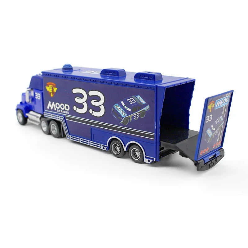 Дисней Pixar Cars No.33 Mack Truck + маленький автомобиль настроения 1:55 литья под давлением
