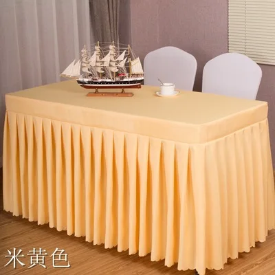 Conference room tablecloths, table sets, hotel training office exhibition activities rectangular dresses, table skirts, sign in