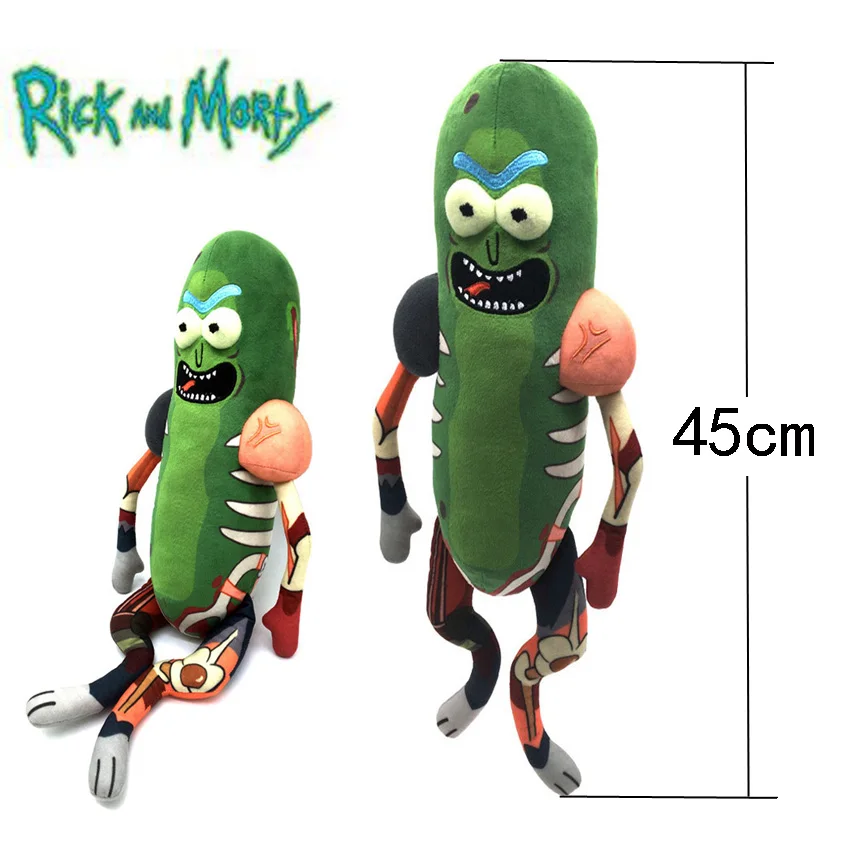 

2019 New Rick And Morty Cute Pickle Rick Plush Stuffed Toy Doll Funny Soft Pillow Stuffed Doll Toy