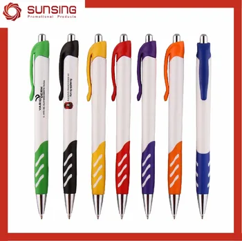 

[Free logo + Free Shipping ] 100pcs/lot, plastic company office /trade fair use customized branded gift logo pen