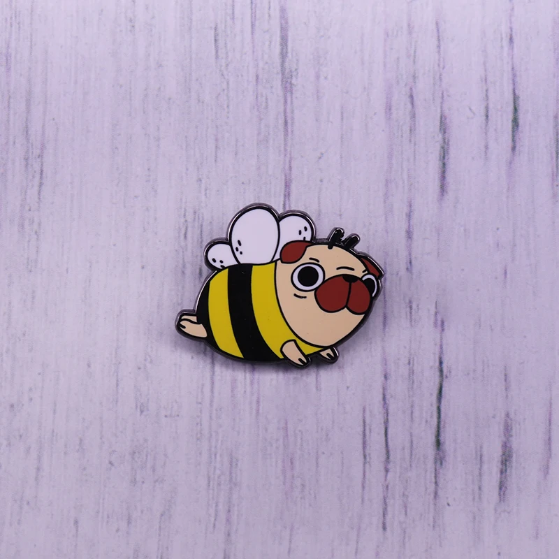 

Pug Bee Pug Enamel Pin for Pug Lovers