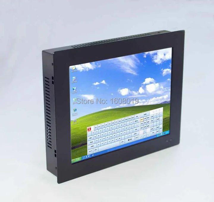 Сенсорный экран все в одном ПК 12 дюймов светодиодный промышленный сенсорный экран встроенный компьютер с четырехъядерным процессором 5 проводов Gtouch Dual NICs Intel D2550 2 мм ультратонкая панель