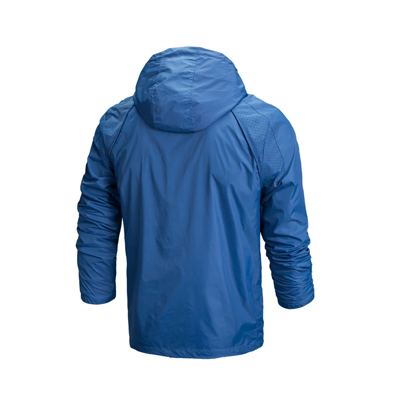 Мужская спортивная одежда тонкая ветровка на молнии с капюшоном 2019|windbreaker