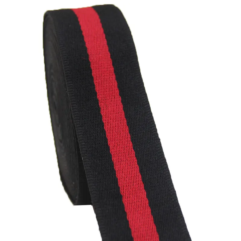 Wholesale Cotton bing Twill Tape 2 Inch 50mm Wide Black/red Color 1