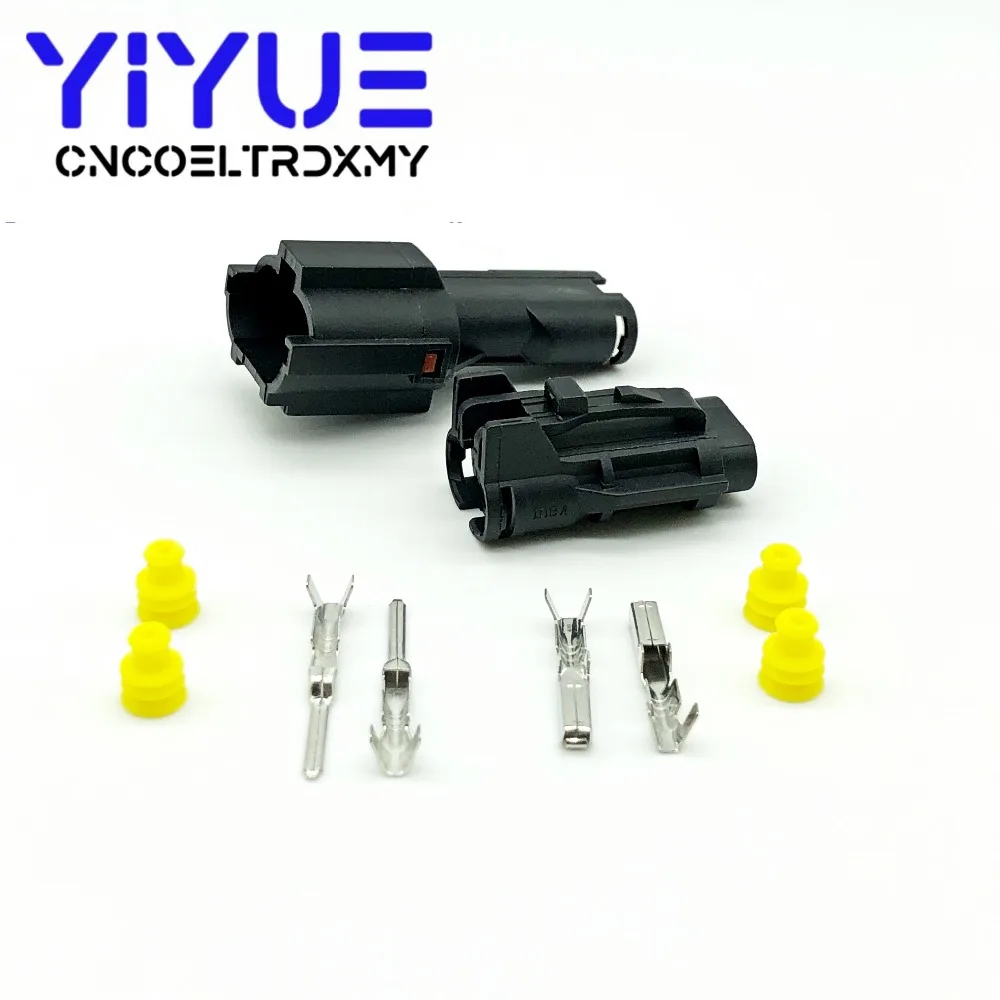 KET 5 Sets 2 Pin black MG640322MG610320 Female And Male Way Waterproof Electrical Wire Connector (5)