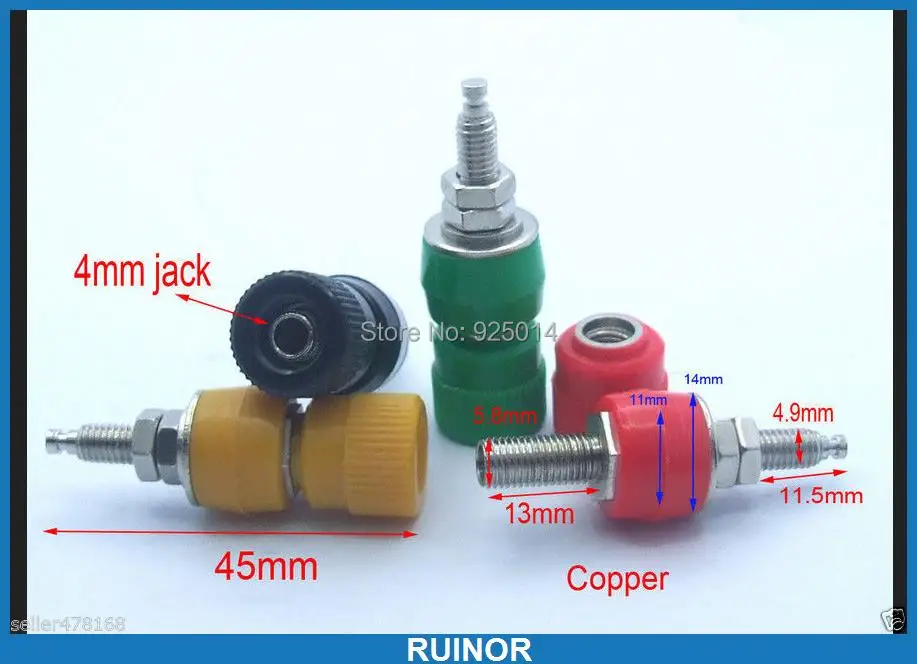 

4 color Copper Binding Posts for Power terminal Banana plug Speaker Cable Probes