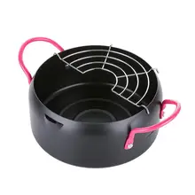 Мини Портативная сковорода бытовой масляный фильтр сковорода индукционная плита нержавеющая сталь антипригарная сковорода с держателем масла ВОК плита