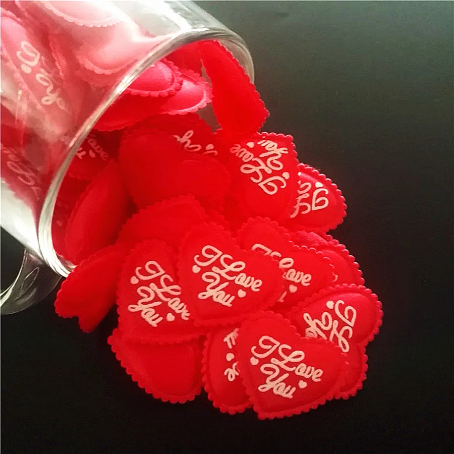 100pcs confetti wedding Fabric Heart Wedding Party Confetti Decoration