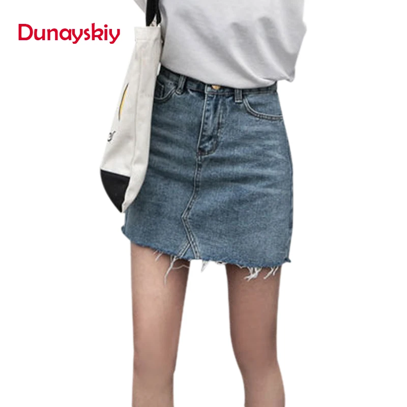 Duanyskiy Women Summer Black Blue Solid Casual High Waist Pencil Denim Skirts High Street Pockets Button All-matched Jeans Skirt Duanyskiy Women Summer Black Blue Solid Casual High Waist Pencil Denim Skirts High Street Pockets Button All-matched Jeans Skirt
