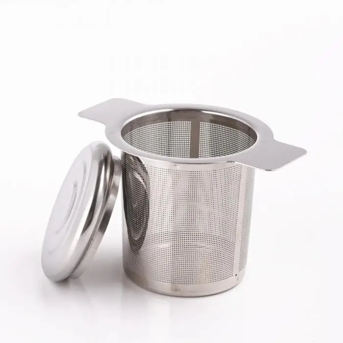 Нержавеющая сталь Чай заварки фильтрационная Сетка мелкая сетка Чай фильтр с 2 ручками фильтр DTT88