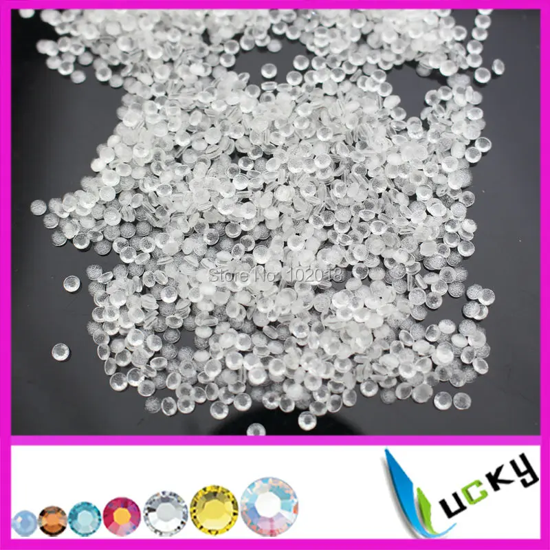 

72000pcs 3mm round crystal color lead free hot fix resin rhinestone flat back