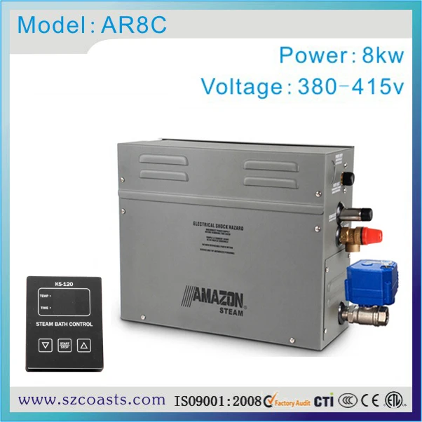 Original Amazon 8KW 380v Steam room machine steam generator automatic