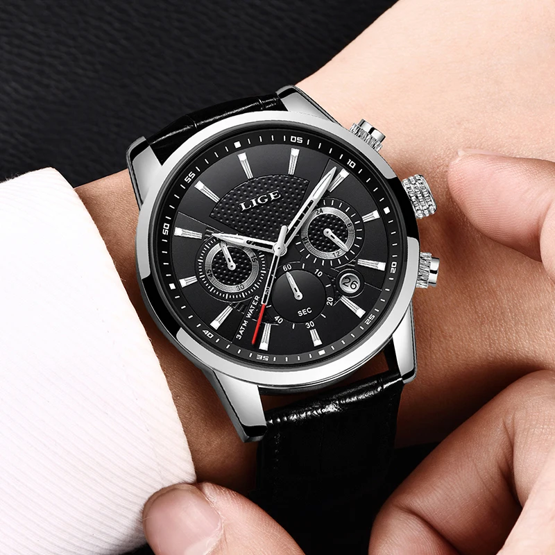 2019 Gift Top Brand Luxury LIGE NEW Fashion Leather Watch Men Watches Casual Date Business Quartz watches Men Clock Montre Homme 2019 Gift Top Brand Luxury LIGE NEW Fashion Leather Watch Men Watches Casual Date Business Quartz watches Men Clock Montre Homme