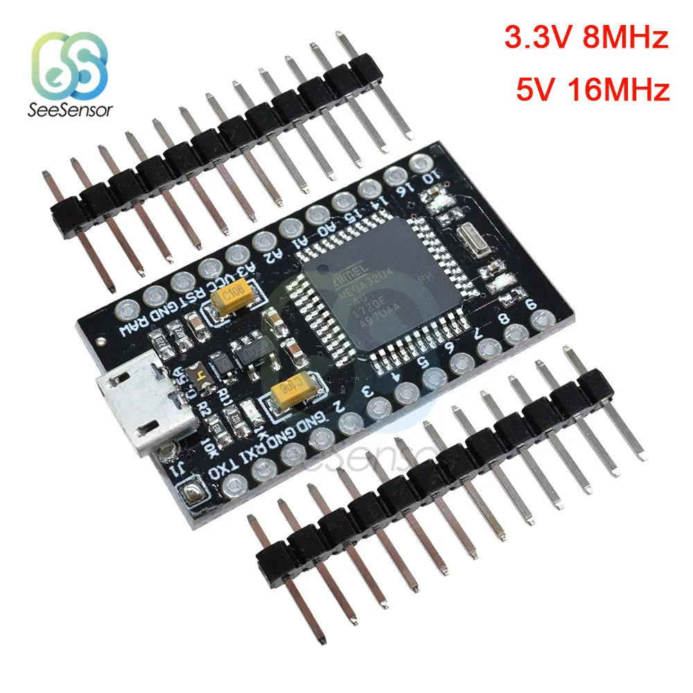 Новый Pro Micro ATmega32U4 ATMEGA32U4-AU 3 В 8 МГц 5 в 16 модуль контроллера для Arduino с Загрузчиком |