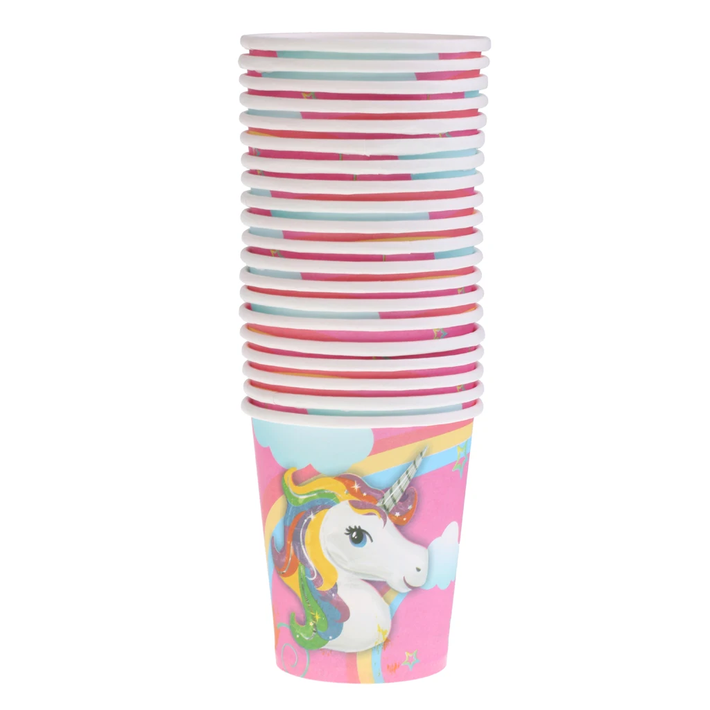 10 Pieces Unicorn Paper Cups Party Disposable Tableware Drinking Cups Wedding Party Favor Home Supplies