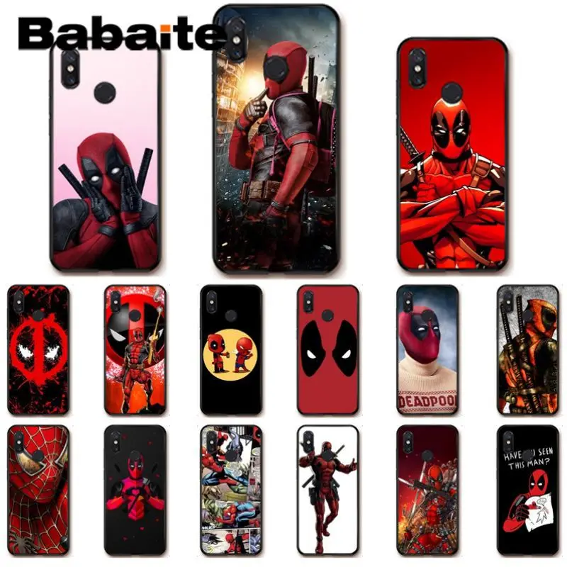 

Babaite Marvel Deadpool Comic Spiderman Phone Case Cover Shell For xiaomi mi 8se 6 mi8lite note2 note3 mix2 max2 max3 Cover