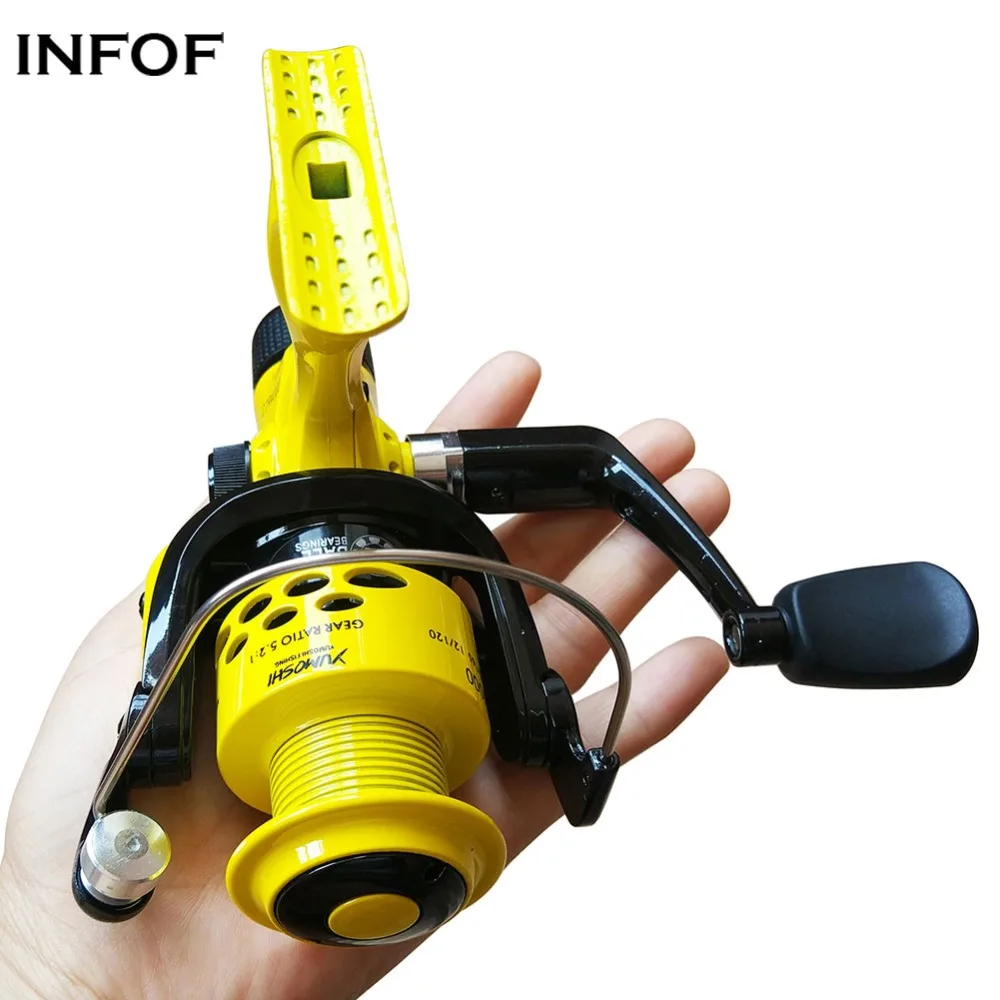 

Рыболовная катушка INFOF CTR, спиннинговая Пластиковая Катушка 12BB 5,5: 1/5,2: 1, превосходное колесо для Пресноводной и морской рыбалки