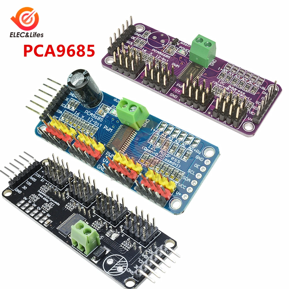Pca9685 16 Channel 12bit PWM Servo motor driver i2c Module for Arduino Raspberry 