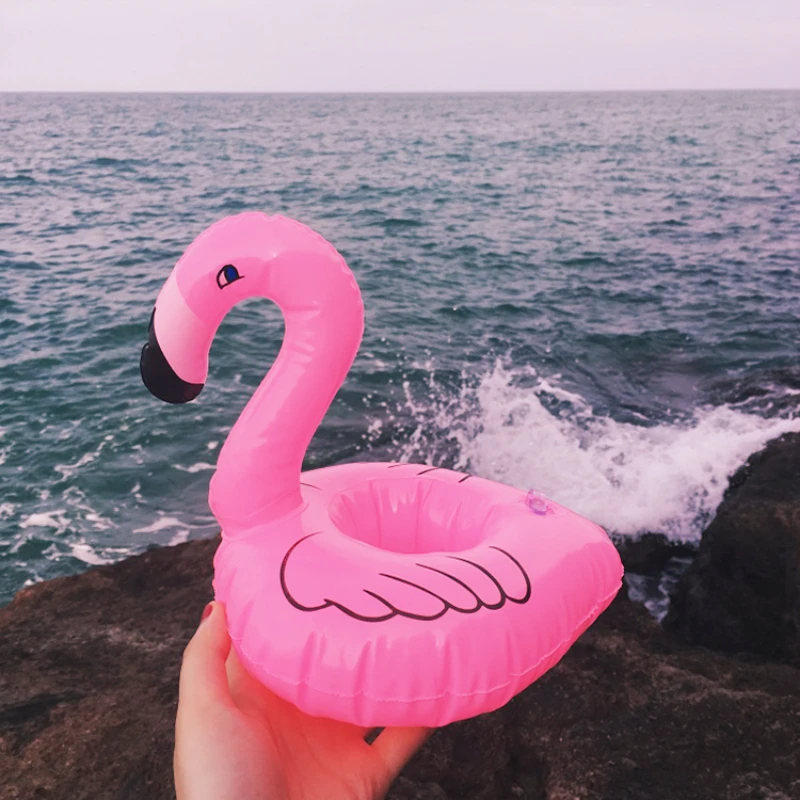 

1PC Hot Selling Mini Pink Inflatable Drink Holders Floating Swimming Pool Beach Party Bath Baby toy Drop Shipping Fulfillment