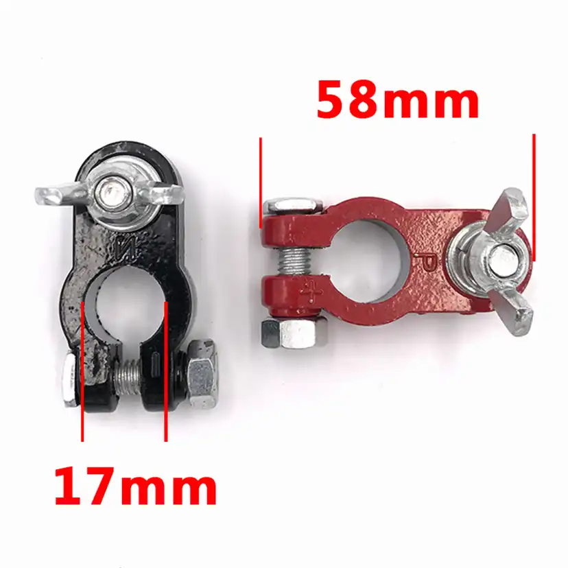2 piezas 12 V Batería Terminales Conectores Pinzas Coche Furgoneta Caravana Autocaravana VE-ve