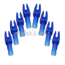 50 шт./лот синий Пластик стрельба из лука Стрелка НОК для ID 6 мм диаметр 8 мм стрелки