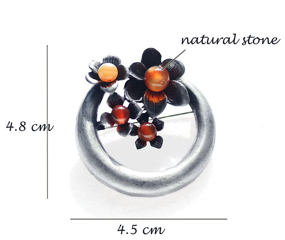 Morkopela, Броши из натурального камня для женщин, большая красивая брошь, ювелирные изделия, металлические булавки и броши