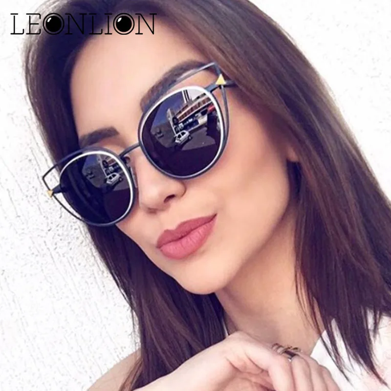 

LeonLion 2018 Cat Eye Sunglasses Women Brand Designer Luxury Candies Sun Glasses Ladies Classic Vintage Glasses Feminina