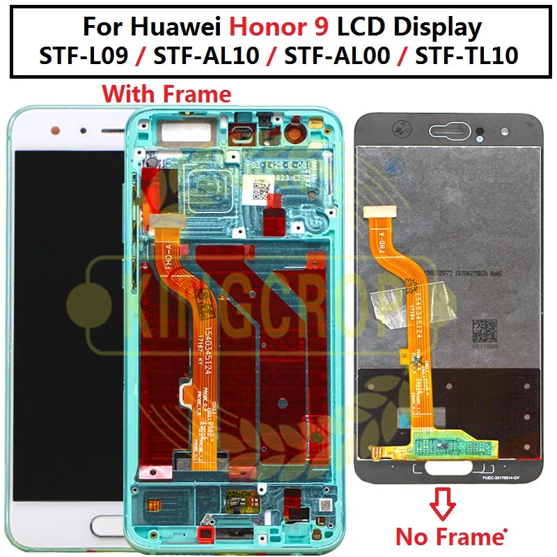 

Huawei Honor 9 LCD Display Touch Screen Digitizer Assembly with frame STF-L09 STF-AL10 STF-AL00 STF-TL10 For Huawei Honor 9 lcd
