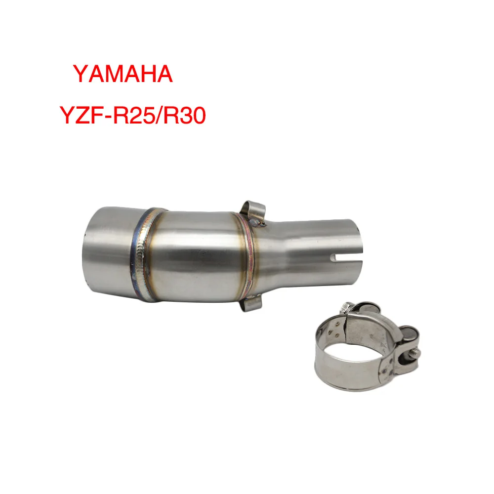 ZSDTRP мотоциклетный глушитель среднего звенья трубы для Yamaha YZF-R25/30 Kawasaki ER6N NINJIA 250/300/Z250 250SL/Z250SL - Цвет: YAMAHA YZF-R25 R30