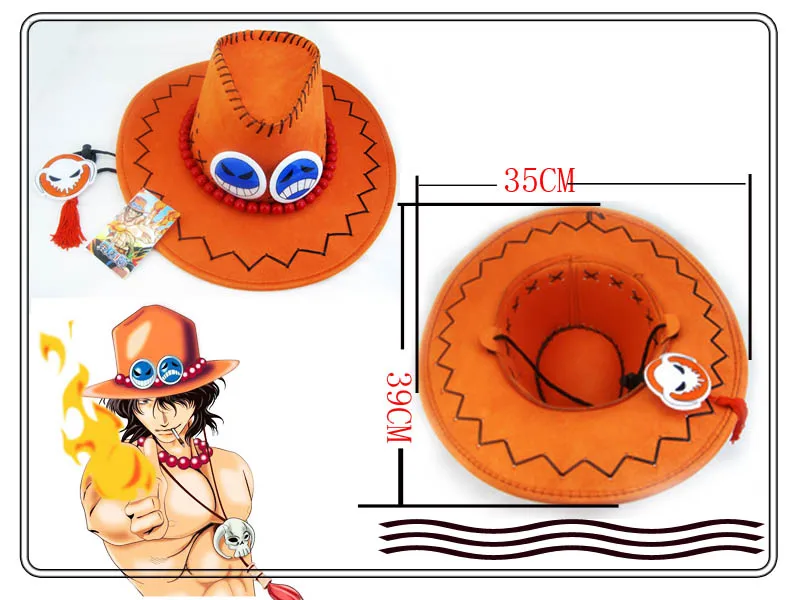 Аниме одна деталь Portgas D Ace мультфильм шляпа ковбойские сувениры Пираты шапки с костями игрушки в форме Черепа цена