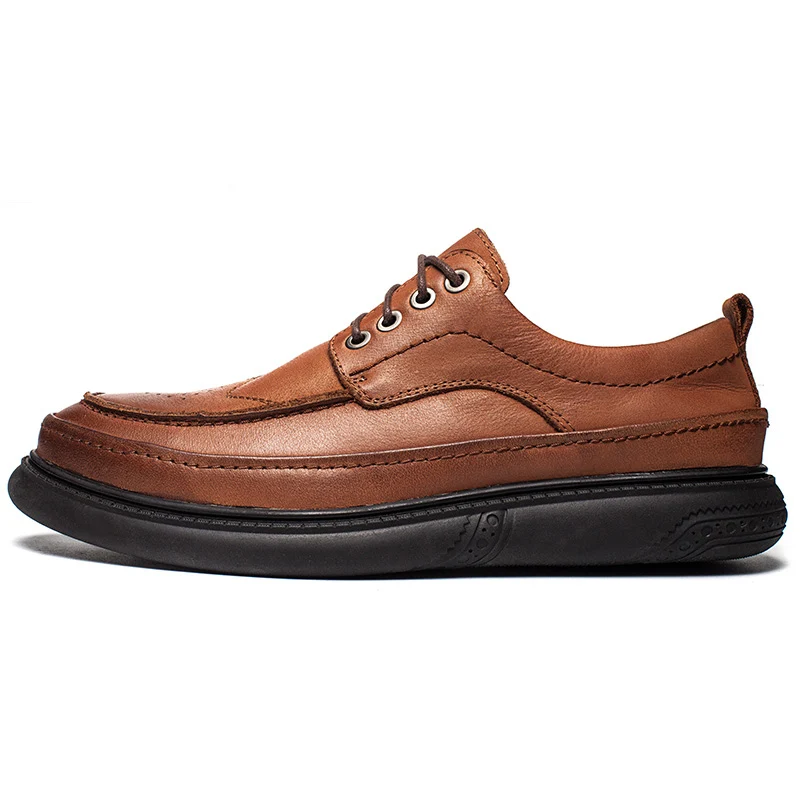 Handmade Ao Ar De Livre Oxford Macio Dos Sapatos Lace Couro Natural Sapatas Homens Preto Dropshipping marrom Up Respirável Retro Formal PZwWO6dq