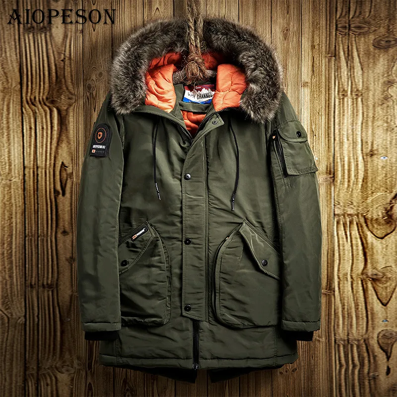 

Dropshipping Fur Collar Hooded Men Winter Jacket 2018 New Fashion Warm Thicken Man Jacket and Coat Windproof Male Parkas casaco