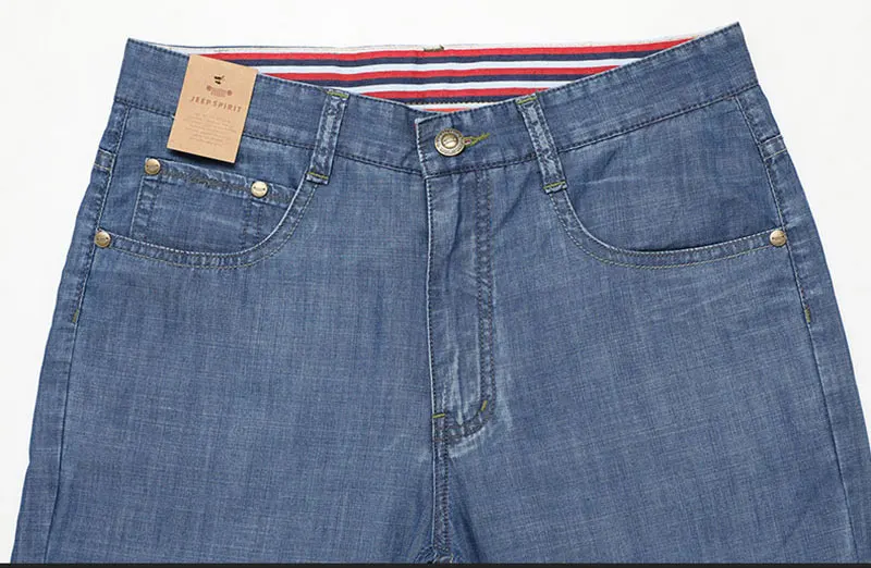 2019 Spring Summer JEEP Brand Cotton Jean Elastic Mens Casual Full Length European American Jeans Cotton Pants Fashion Trousers (37)