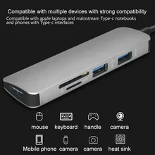 5 в 1 кардридер USB концентратор USB 3,0 4 портовый считыватель карт высокоскоростной разветвитель адаптер PC Аксессуары компьютерные аксессуары