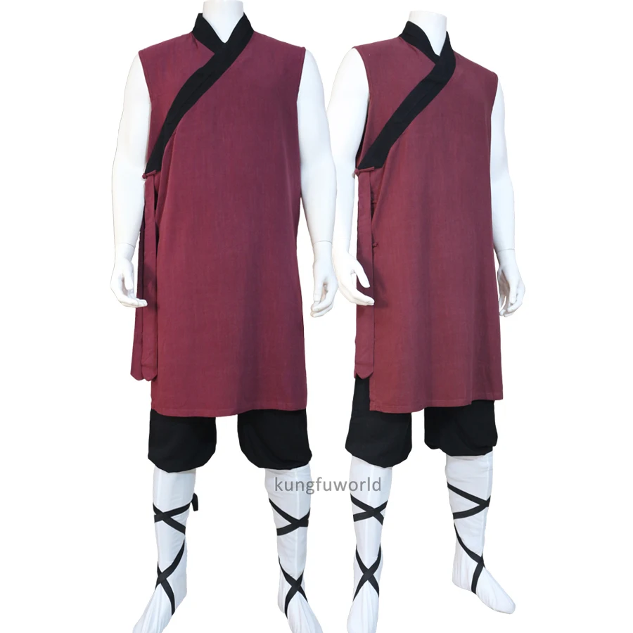 

Summer Shortsleeves Shaolin Kung fu Suit Buddhist Monk Robes Martial arts Wushu Uniforms 10 Colors Custom Service