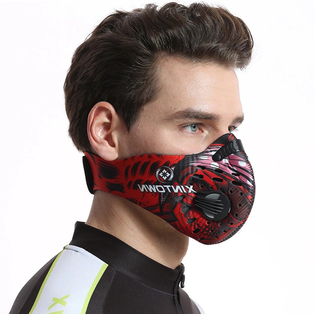 2019 езда пылезащитный уход за кожей лица маски для век велосипед активированный уголь Половина лица сетки пыли маска фитнес спорт на