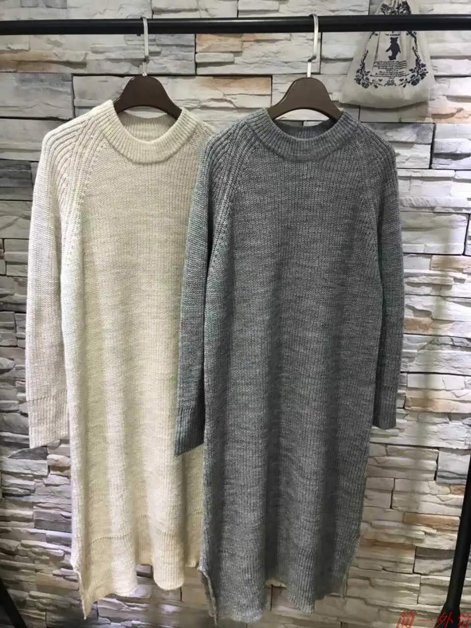 

Spring Autumn Winter Women Comfortable Warm 100% Wool Knitted Dresses