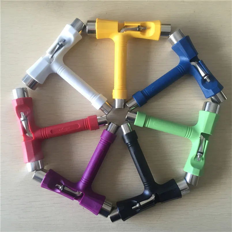 

Quality skateboard accessory T tool for skate board installation with multi color and L Key for skateboard hardware and others