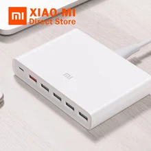 Оригинальное зарядное устройство Xiaomi Mi USB-C 60 Вт Smart 3,0, быстрое зарядное устройство type-C и USB-A, 6 портов, выход Dual QC, 18 Вт x 2+ 24 Вт(5 В = а макс