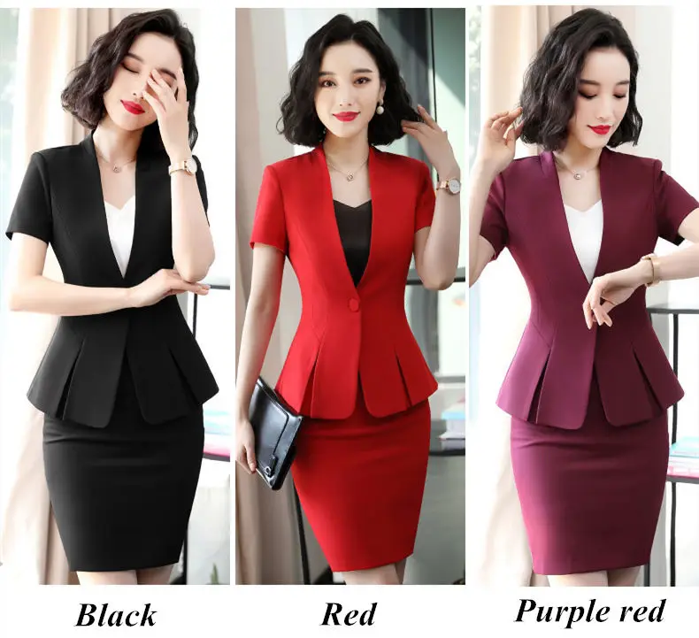 Короткий рукав полосатый костюм юбка женская летняя новая корейская мода профессиональный темперамент деловой офисный костюм комплект из двух предметов