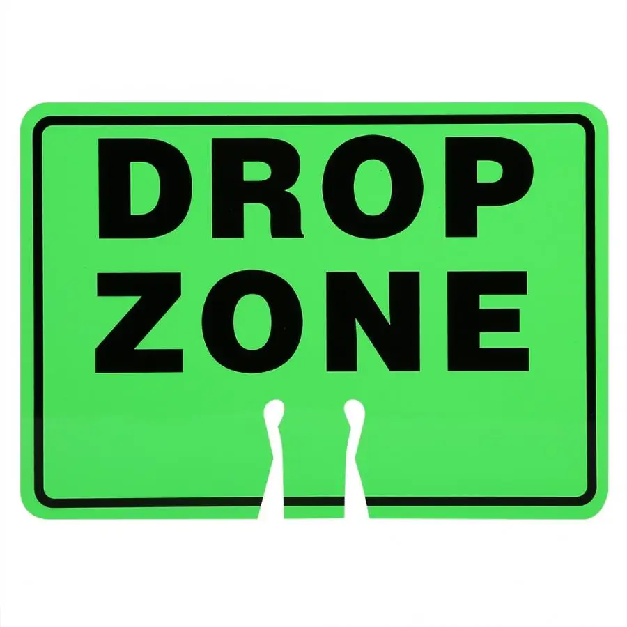 "DROP ZONE Предупреждение предупреждающий акриловый знак безопасности дорожного движения 20*30 см Предупреждение ющий знак