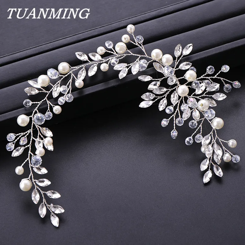 

Pearl Rhinestone Headband For Bride Hair Accessories Rhinestone Headband Bridal Hairbands Pearl Hair Jewelry Tiaras
