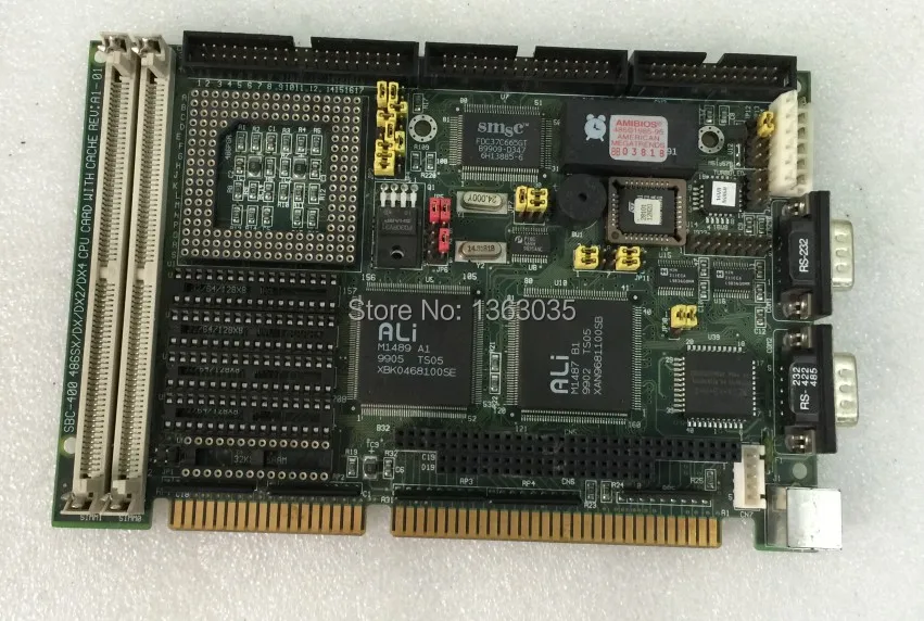 SBC 400 486SX/DX/DX2/DX4 CPU карта с Кэш памятью REV: A1 10 хорошо протестирована|cpu card|card cardrev c |