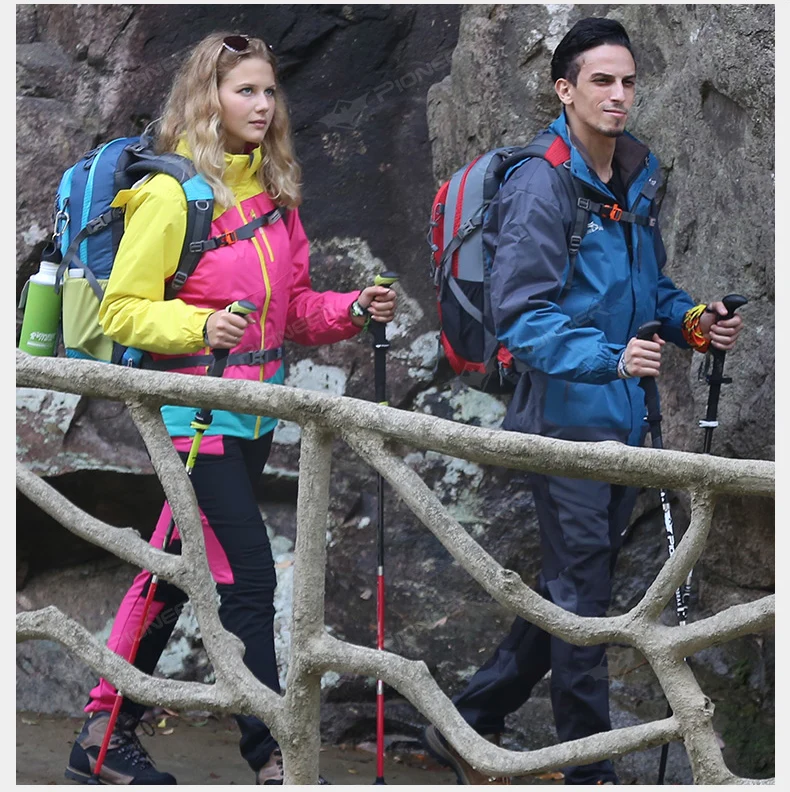Pólos de Caminhada Pólos de Esqui Dobrável Nórdica Fibra Carbono Ajustável Trekking Vara Alpenstock Telescópica Escalada Bengalas 1 Par 21 Esporte e Lazer