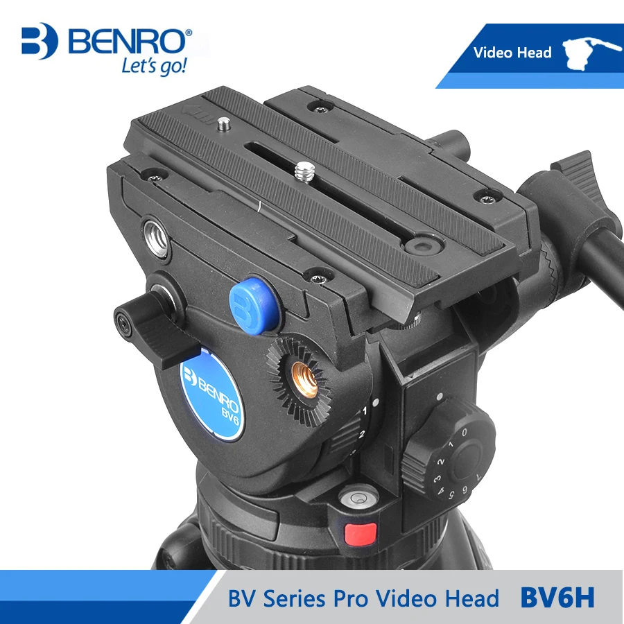 BENRO BV6H видео головка Гидравлическая жидкость видео головки QR13 быстросъемная пластина алюминиевая видео головка Максимальная загрузка 6 кг DHL