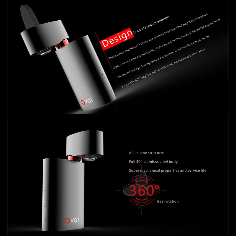 Kingtons oval vaporizer electronic cigarette for dry herb wax All-in-one kit (2)